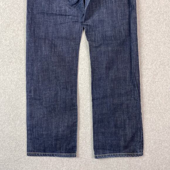 John Varvatos Mens 33 Authentic Fit Jeans Button Fly Blue Denim - Picture 7 of 10